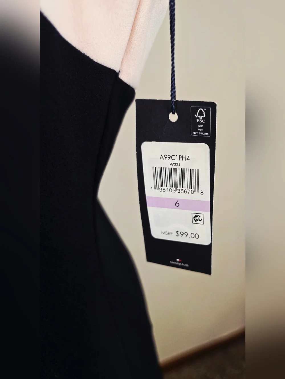 Tommy Hilfiger Colorblock Sheath Dress Sleeveless Pink White Navy NWT Preppy - Picture 3 of 10